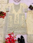 FANCY CHINON EMBROIDERY CODING DORI SEQUENCE WORK TOP PALAZZO WITH DUPATTA WEDDING WEAR WHOLESALE PRICE ETHNIC GARMENT (1)