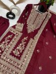 FANCY CHINON EMBROIDERY CODING DORI SEQUENCE WORK TOP PALAZZO WITH DUPATTA WEDDING WEAR WHOLESALE PRICE ETHNIC GARMENT (1)