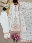 FANCY CHINON EMBROIDERY SEQUENCE WORK TOP BOTTOM WITH DUPATTA PARTY WEAR WHOLESALE PRICE ETHNIC GARMENT (5)