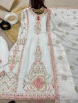 FANCY CHINON EMBROIDERY SEQUENCE WORK TOP BOTTOM WITH DUPATTA PARTY WEAR WHOLESALE PRICE ETHNIC GARMENT (5)