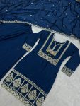 FANCY CHINON EMBROIDERY SEQUENCE WORK TOP PALAZZO WITH DUPATTA PARTY WEAR WHOLESALE PRICE ETHNIC GARMENT (5)