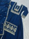 FANCY CHINON EMBROIDERY SEQUENCE WORK TOP PALAZZO WITH DUPATTA PARTY WEAR WHOLESALE PRICE ETHNIC GARMENT (5)