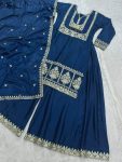 FANCY CHINON EMBROIDERY SEQUENCE WORK TOP PALAZZO WITH DUPATTA PARTY WEAR WHOLESALE PRICE ETHNIC GARMENT (5)