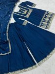 FANCY CHINON EMBROIDERY SEQUENCE WORK TOP PALAZZO WITH DUPATTA PARTY WEAR WHOLESALE PRICE ETHNIC GARMENT (5)