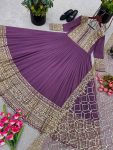 RICH LOOK GEORGETTE EMBROIDERY SEQUENCE WORK GOWN WITH DUPATTA WEDDING WEAR WHOLESALE PRICE ETHNIC GARMENT (6)