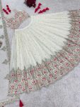 FANCY GEORGETTE EMBROIDERY SEQUENCE WORK LEHENGA CHOLI WITH DUPATTA WEDDING WEAR WHOLESALE PRICE ETHNIC GARMENT (1)