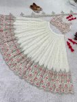 FANCY GEORGETTE EMBROIDERY SEQUENCE WORK LEHENGA CHOLI WITH DUPATTA WEDDING WEAR WHOLESALE PRICE ETHNIC GARMENT (1)