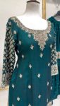 FANCY GEORGETTE EMBROIDERY SEQUENCE WORK TOP SHARARA WITH DUPATTA PARTY WEAR WHOLESALE PRICE ETHNIC GARMENT (3)