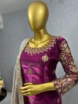 FANCY JIMMI CHOO EMBROIDERY SEQUENCE WORK TOP BOTTOM WITH DUPATTA FESTIVAL WEAR WHOLESALE PRICE ETHNIC GARMENT (5)