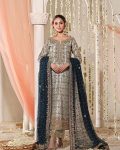 FANCY JIMMY CHOO EMBROIDERY THREAD WORK TOP BOTTOM WITH DUPATTA PARTY WEAR WHOLESALE PRICE ETHNIC GARMENT (3)