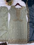 FANCY JIMMY CHOO EMBROIDERY THREAD WORK TOP BOTTOM WITH DUPATTA PARTY WEAR WHOLESALE PRICE ETHNIC GARMENT (3)