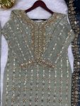 FANCY JIMMY CHOO EMBROIDERY THREAD WORK TOP BOTTOM WITH DUPATTA PARTY WEAR WHOLESALE PRICE ETHNIC GARMENT (3)