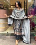 FANCY MUSLIN DIGITAL PRINTED TOP BOTTOM WITH DUPATTA PARTY WEAR WHOLESALE PRICE ETHNIC GARMENT (3)