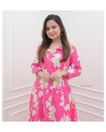 FANCY MUSLIN PRINTED WORK KURTA PANT OFFICE WEAR WHOLESALE PRICE ETHNIC GARMENT (23)