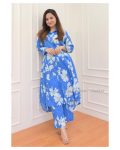 FANCY MUSLIN PRINTED WORK KURTA PANT OFFICE WEAR WHOLESALE PRICE ETHNIC GARMENT (24)