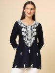 FANCY RAYON CHICKENKARI WORK ONLY KURTI PARTY WEAR WHOLESALE PRICE ETHNIC GARMENT (10)