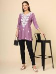 FANCY RAYON CHICKENKARI WORK ONLY KURTI PARTY WEAR WHOLESALE PRICE ETHNIC GARMENT (3)