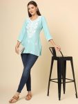 FANCY RAYON CHICKENKARI WORK ONLY KURTI PARTY WEAR WHOLESALE PRICE ETHNIC GARMENT (6)