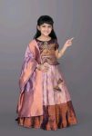 FANCY SILK JACQUARD WEAVING WORK KID’S WEAR LEHENGA CHOLI WITH DUPATTA PARTY WEAR WHOLESALE PRICE ETHNIC GARMENT (4)