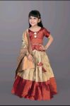 FANCY SILK JACQUARD WEAVING WORK KID’S WEAR LEHENGA CHOLI WITH DUPATTA PARTY WEAR WHOLESALE PRICE ETHNIC GARMENT (5)