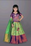 FANCY SILK JACQUARD WEAVING WORK KID’S WEAR LEHENGA CHOLI WITH DUPATTA PARTY WEAR WHOLESALE PRICE ETHNIC GARMENT (7)