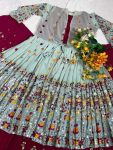 FASHIIONABLE GEORGETTE EMBROIDERY SEQUENCE WORK LEHENGA CHOLI WITH KOTI PARTY WEAR WHOLESALE PRICE ETHNIC GARMENT (11)