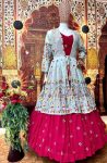 FASHIIONABLE GEORGETTE EMBROIDERY SEQUENCE WORK LEHENGA CHOLI WITH KOTI PARTY WEAR WHOLESALE PRICE ETHNIC GARMENT (11)