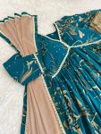 FASHIONABLE CHNADERI PRINTED LACE WORJK ALIA CUT TOP BOTTOM WITH DUPATTA FESTIVAL WEAR WHOLESALE PRICE ETHNIC GARMENT (2)