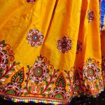 FASHIONABLE COTTON CHAIN STITCH WITH MIRROR WORK LEHENGA CHOLI WITH DUPATTA PARTY WEAR WHOLESALE PRICE ETHNIC GARMENT (1)