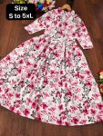 FASHIONABLE COTTON PRINTED WORK GOWN PARTY WEAR WHOLESALE PRICE ETHNIC GARMENT (3)