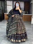 FASHIONABLE COTTON ZARI WEAVING WORK GOWN WITH DUPATTA FESTIVAL WEAR WHOLESALE PRICE ETHNICGARMENT (5)