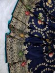 FASHIONABLE DOLA SILK MINAKARI WEAVING WORK SAREE WITH UNSTITCHED BLOUSE FESTIVAL WEAR WEAR WHOLESALE PRICE ETHNIC GARMENT (2)