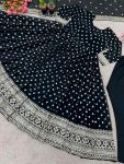 FASHIONABLE GEORGETTE EMBROIDERY SEQUENCE WORK GOWN BOTTOM WITH DUPATTA WEDDING WEAR WHOLESALE PRICE ETHNIC GARMENT (1)