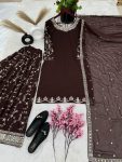 FASHIONABLE GEORGETTE EMBROIDERY SEQUENCE WORK TOP PALAZZO WITH DUPATTA FESTIVAL WEAR WHOLESALE PRICE ETHNIC GARMENT (1)