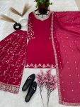 FASHIONABLE GEORGETTE EMBROIDERY SEQUENCE WORK TOP PALAZZO WITH DUPATTA PARTY WEAR WHOLESALE PRICE ETHNIC GARMENT (12)