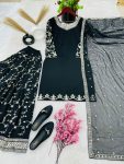 FASHIONABLE GEORGETTE EMBROIDERY SEQUENCE WORK TOP PALAZZO WITH DUPATTA PARTY WEAR WHOLESALE PRICE ETHNIC GARMENT (6)