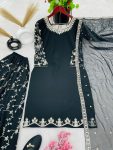 FASHIONABLE GEORGETTE EMBROIDERY SEQUENCE WORK TOP PALAZZO WITH DUPATTA PARTY WEAR WHOLESALE PRICE ETHNIC GARMENT (6)