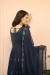 FASHIONABLE GEORGETTE EMBROIDREY SEQUENCE WORK GOWN BOTTOM WITH DUPATTA PARTY WEAR WHOLESALE PRICE ETHNIC GARMENT (13)