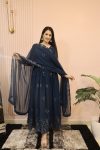 FASHIONABLE GEORGETTE EMBROIDREY SEQUENCE WORK GOWN BOTTOM WITH DUPATTA PARTY WEAR WHOLESALE PRICE ETHNIC GARMENT (13)