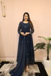 FASHIONABLE GEORGETTE EMBROIDREY SEQUENCE WORK GOWN BOTTOM WITH DUPATTA PARTY WEAR WHOLESALE PRICE ETHNIC GARMENT (13)