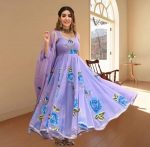 FASHIONABLE GEORGETTE PRINTED GOWN WITH DUPATTA PARTY WEAR WHOLESALE PRICE ETHNIC GARMENT (3)