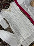 FASHIONABLE GRORGETTE EMBROIDERY WORK TOP BOTTOM WITH DUPATTA CASUAL WEAR WHOLESALE PRICE ETHNIC GARMENT (40)