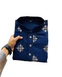 FASHIONABLE PARBON SILK MATE COPPER SEQUENCE WORK MENS KURTA WITH PAJAMA WEDDING WEAR WHOLESALE PRICE ETHNIC GARMENT (5)