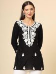 FASHIONABLE RAYON CHICKENKARI WORK ONLY KURTI CASUAL WEAR WHOLESALE PRICE ETHNIC GARMENT (5)