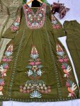 FORMAL WEAR EMBROIDERY WORK TOP BOTTOM WITH DUPATTA PARTY WEAR WHOLESALE PRICE ETHNIC GARMENT (5)