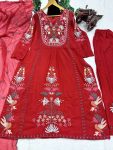 FORMAL WEAR EMBROIDERY WORK TOP BOTTOM WITH DUPATTA PARTY WEAR WHOLESALE PRICE ETHNIC GARMENT (7)