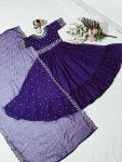 GORGEOUS GEORGETTE EMBROIDERY WORK KIDS GOWN WITH DUPATTA PARTY WEAR WHOLESALE PRICE ETHNIC GARMENT (61)