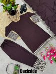 LATEST CHINON EMBROIDERY SEQUENCE WORK TOP BOTTOM WITH DUPATTA FESTIVAL WEAR WHOLESALE PRICE ETHNIC GARMENT (9)