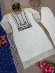 LATEST GEORGETTE EMBROIDERY SEQUENCE WORK TOP BOTTOM WITH DUPATTA PARTY WEAR WHOLESALE PRICE ETHNIC GARMENT (3)