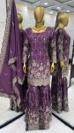 MOST PICKED CHINON SILK EMBROIDERY SEQUENCE WORK TOP SHARARA WITH DUPATTA FESTIVAL WEAR WHOLESALE PRICE ETHNIC GARMENT (11)